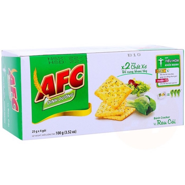 BÁNH QUY AFC NHIỀU VỊ HỘP 200g