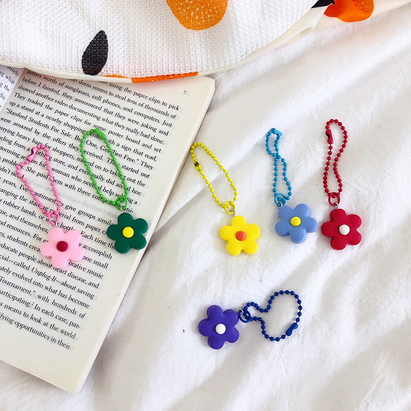 Dây Buộc Tóc Gắn Móc Khóa Hình Hoa Dễ Thương Jp5