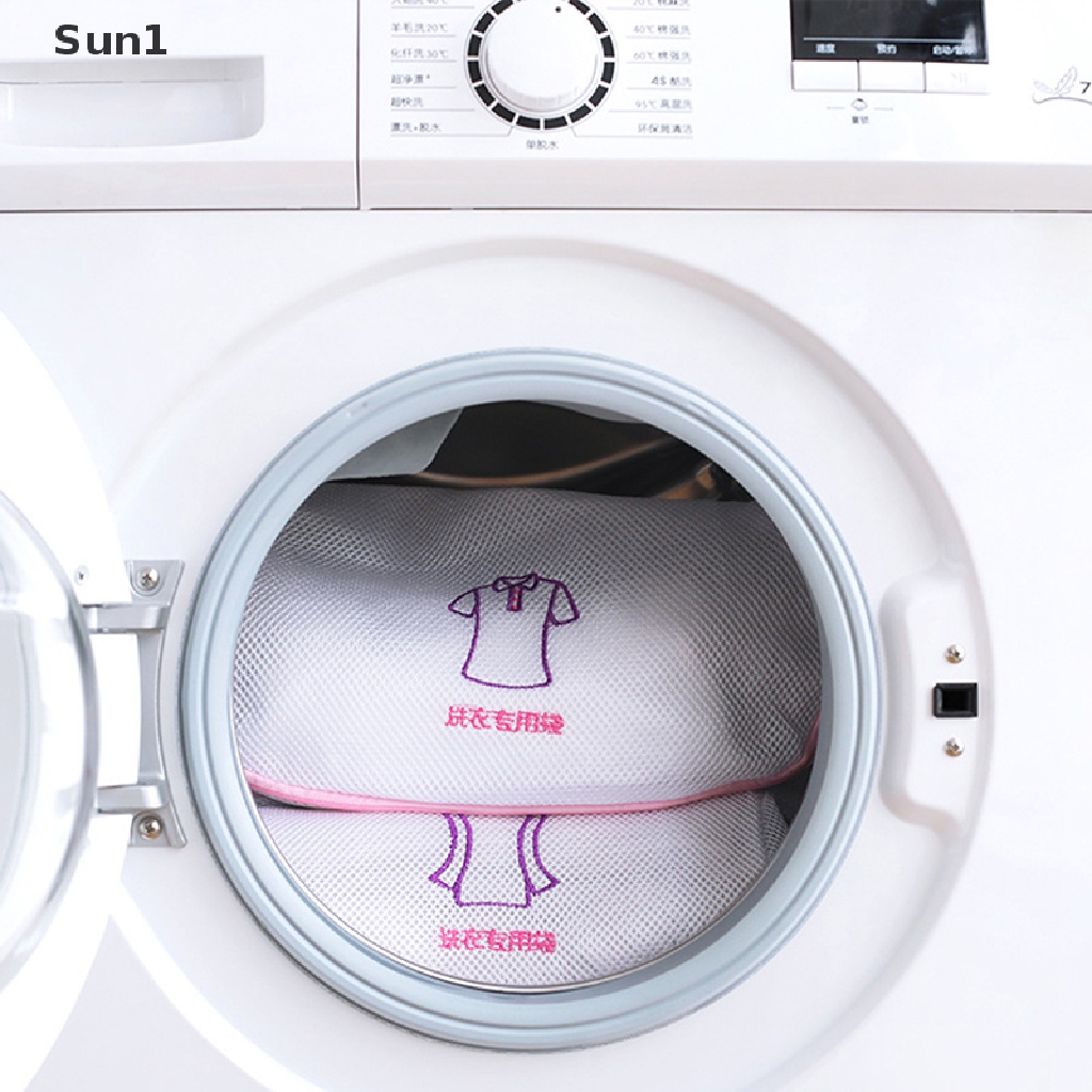 Sun1 &gt; Túi Lưới Giặt Đồ Lót / Vớ / Đồ Lót Họa Tiết Thêu Có Thể Giặt Lại