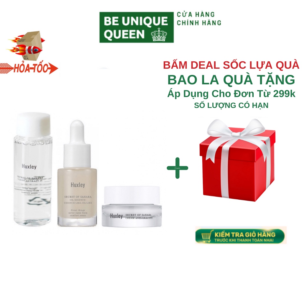 Set Dưỡng Da Huxley Mini (Toner Mini, Kem Huxley Mini, Serum Huxley Mini)