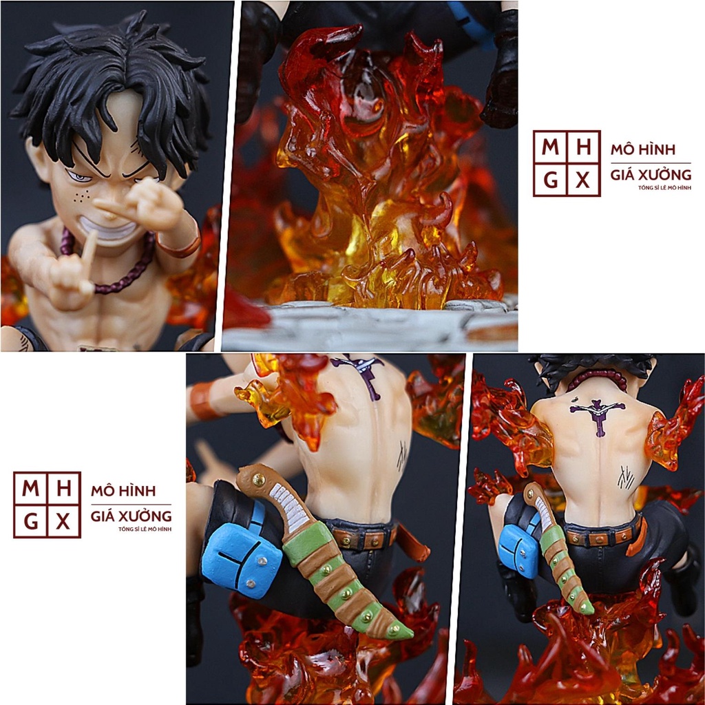 Mô hình One Piece  Ace Cao 10cm trạng thái chiến đấu , figure mô hình one piece giá xưởng