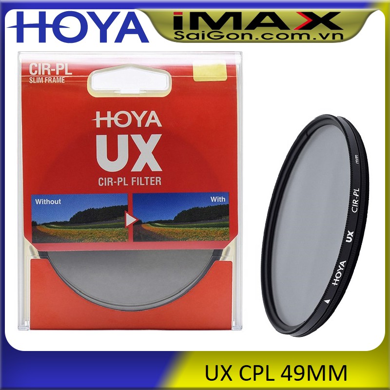 KÍNH LỌC HOYA UX CPL 49MM ( Chính hãng TIXIAI phân phối ) + Khăn lau len da cừu sịn