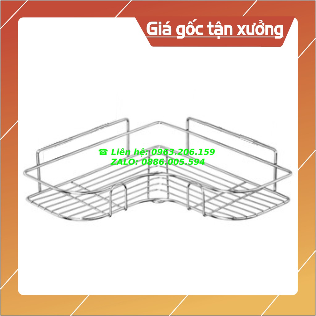 [HOT] Kệ giá góc inox dán góc tường nhà tắm, nhà vệ sinh, nhà bếp, góc học tập