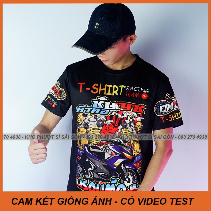 Kho Sỉ SG - Áo thun xe máy nam Racing Theo đuổi đam mê Racing - Áo Uma Racing ngắn tay nam biker