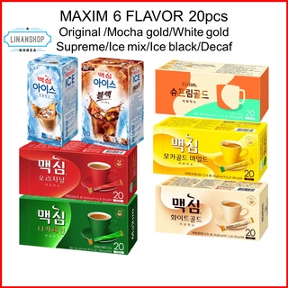 Bộ 20 gói cafe hỗn hợp MAXIM vàng mocha/vàng trắng/cafe đá hỗn hợp