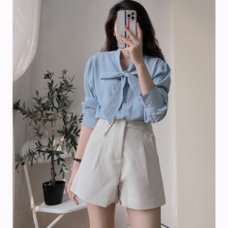 áo sơ mi thắt nơ xinh xắn