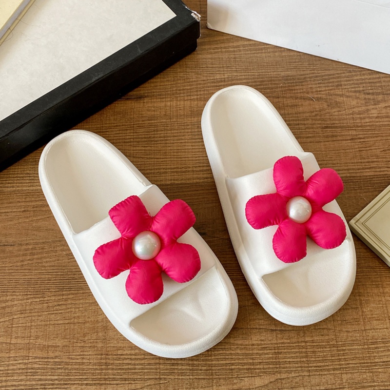 IELGY Dép đi trong nhà  họa tiết hoa xinh xắn thời trang theo phong cách Hàn Quốc cho nữ