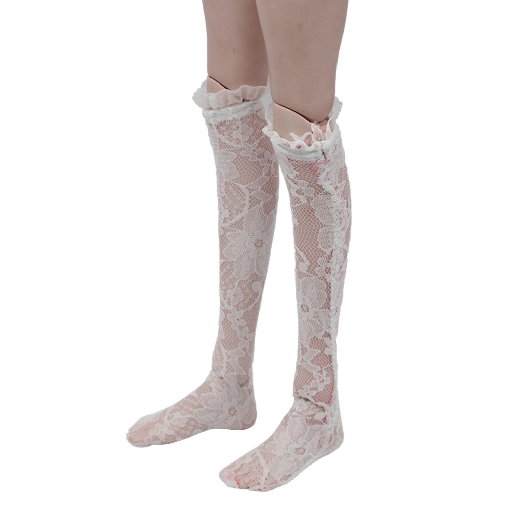 Vớ dài phối ren màu sắc ngọt ngào xinh xắn cho búp bê 60cm 1/3