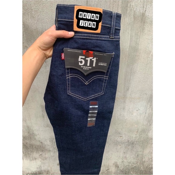 Quần jean nam xanh navy 511 quần bò nam ống đứng slimfit VNXK