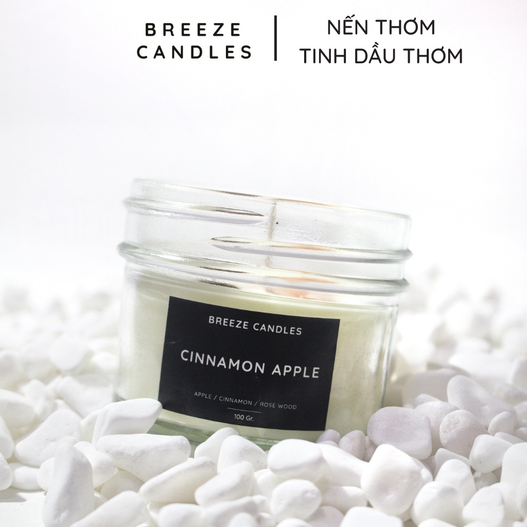 Nến thơm thiên nhiên hương ngọt ấm của táo, quế và gỗ hồng - CINNAMON APPLE - 100gr