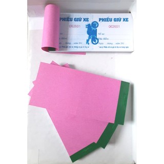 Phiếu giữ xe có số nhảy - 7x15