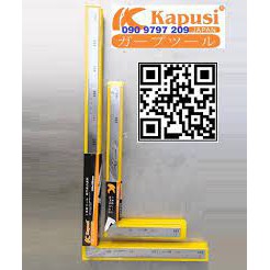 Thước Ke Góc Vuông Inox Kapusi Nhật Bản – Thước Ke Vuông 90 Độ Đa Năng 30cm – 50cm