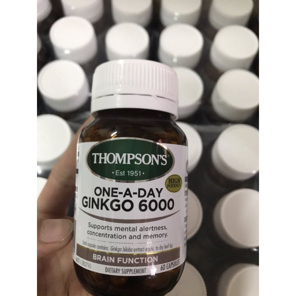 Bổ não Ginkgo Biloba 6000mg Thompson's 60 Viên | BigBuy360 - bigbuy360.vn