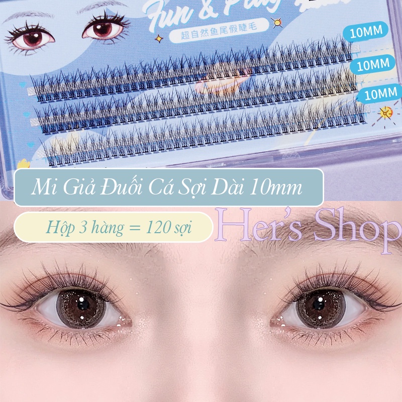 Mi Giả Tách Sợi Tự Nhiên Nhiều Kiểu Dáng Tặng Bộ Keo Dán Mi - Mi Giả Chùm Tự Nối Tại Nhà