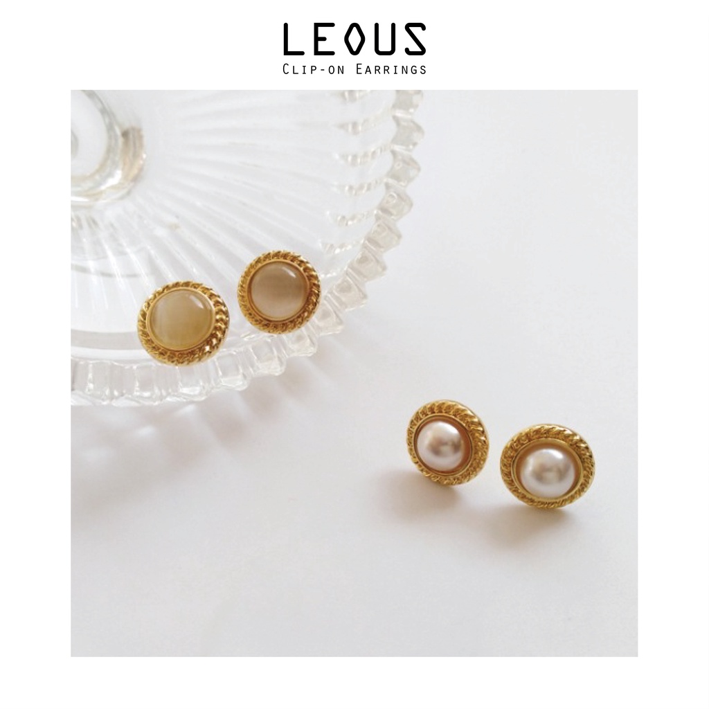 Khuyên tai kẹp cố định không bấm lỗ K105 Leous Accessories