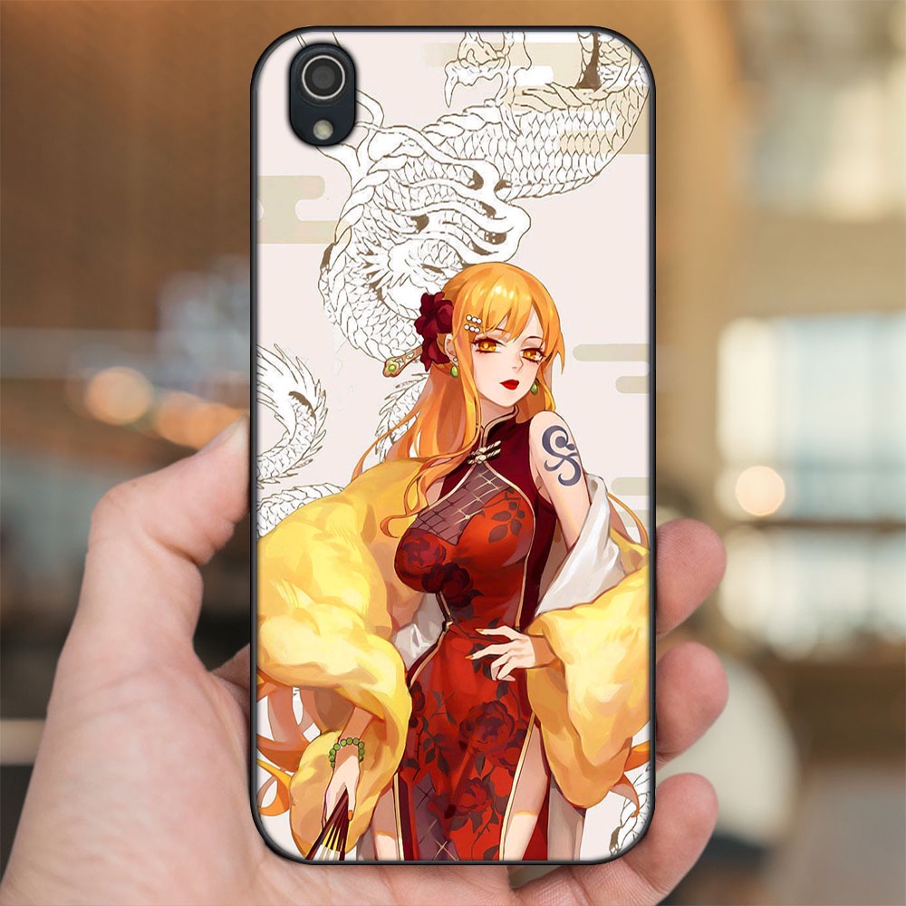 Ốp lưng Vivo Y91c viền đen in hình Nami One Piece Đảo Hải Tặc