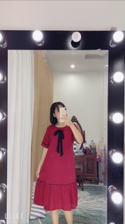 Đầm bầu xinh công sở dáng suông