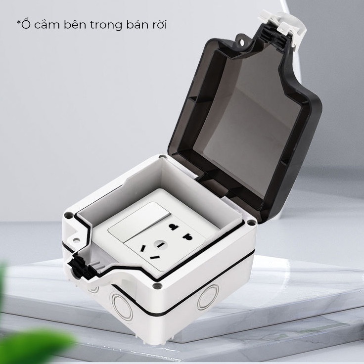 Hộp có nắp che mưa dùng cho ổ cắm – Hình Vuông