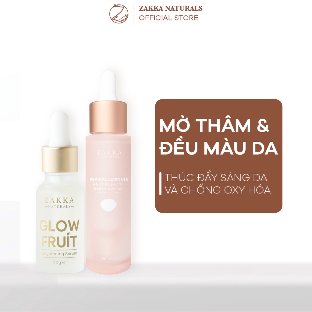 Bộ Đôi Làm Đều Màu Da &amp; Trắng Sáng Zakka Naturals