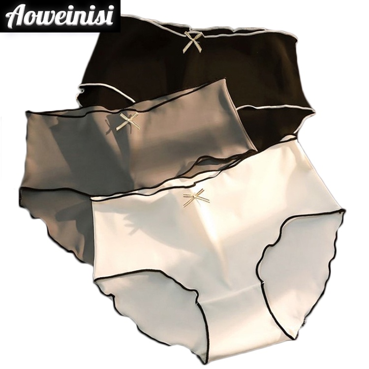 Quần lót AOWEINISI cotton không đường may lưng cao vừa thời trang trẻ trung quyến rũ phong cách Nhật Bản