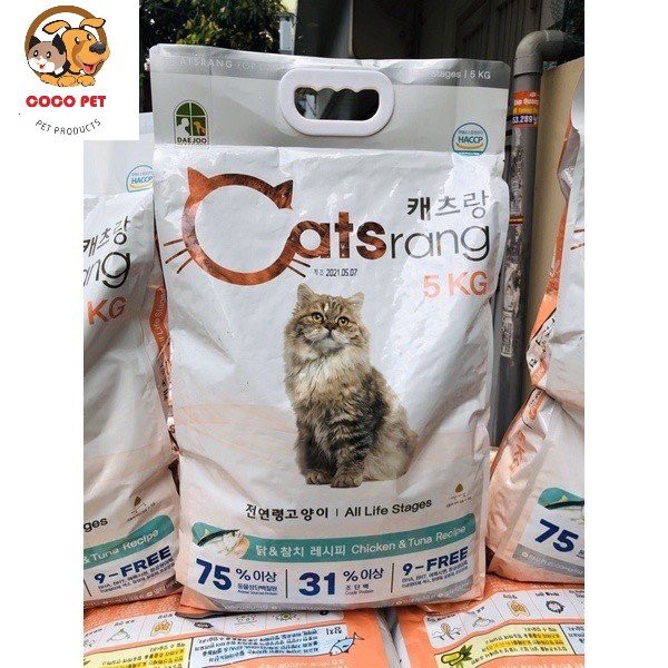 Bao 5kg Thức Ăn Hạt Catsrang Cho Mèo Mọi Lứa Tuổi