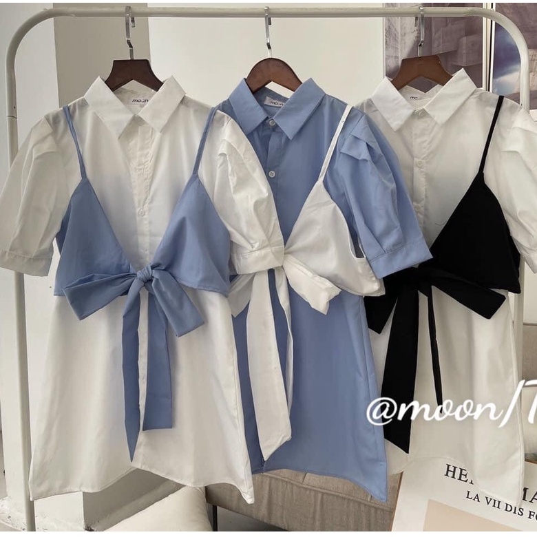 SET ĐẦM SƠ MI KÈM YẾM 3 MÀU CÁ TÍNH