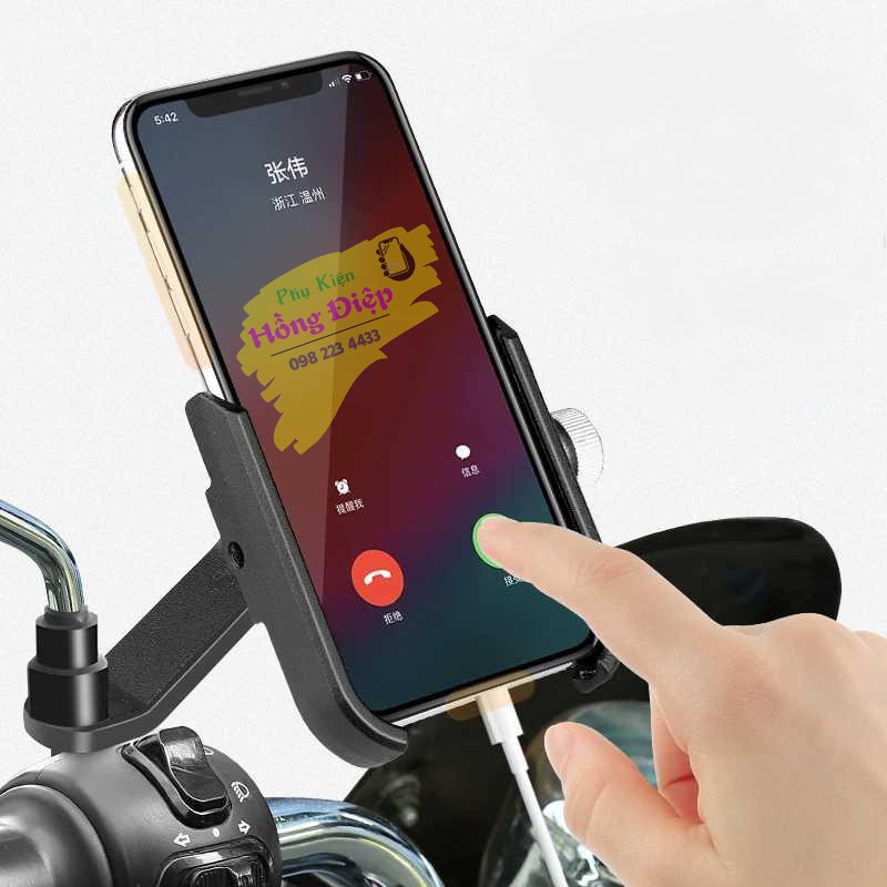 Kẹp Điện Thoại Chân Gương Xe Máy Hợp Kim Thép C2 Siêu Chắc Chắn | BigBuy360 - bigbuy360.vn