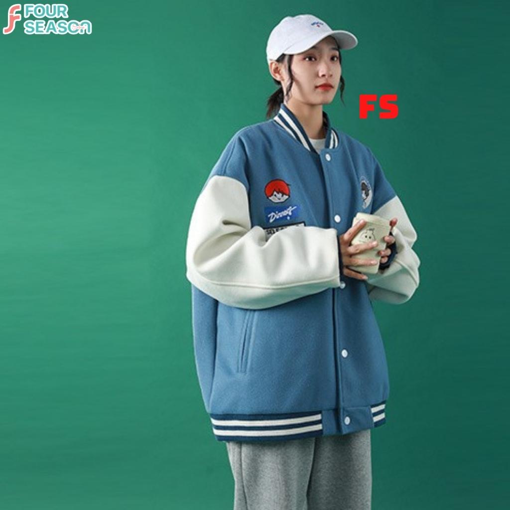 Áo bomber unisex form rộng DINNER BBN04 4S jacket nỉ bông nam nữ streetstyle hottrend mềm mịn rẻ đẹp