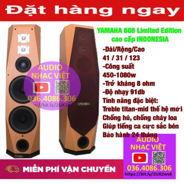 Loa YAMAHA 808 LIMITED EDITION BẢN GIỚI HẠN NHẬP INDO Chất âm tuyệt đỉnh