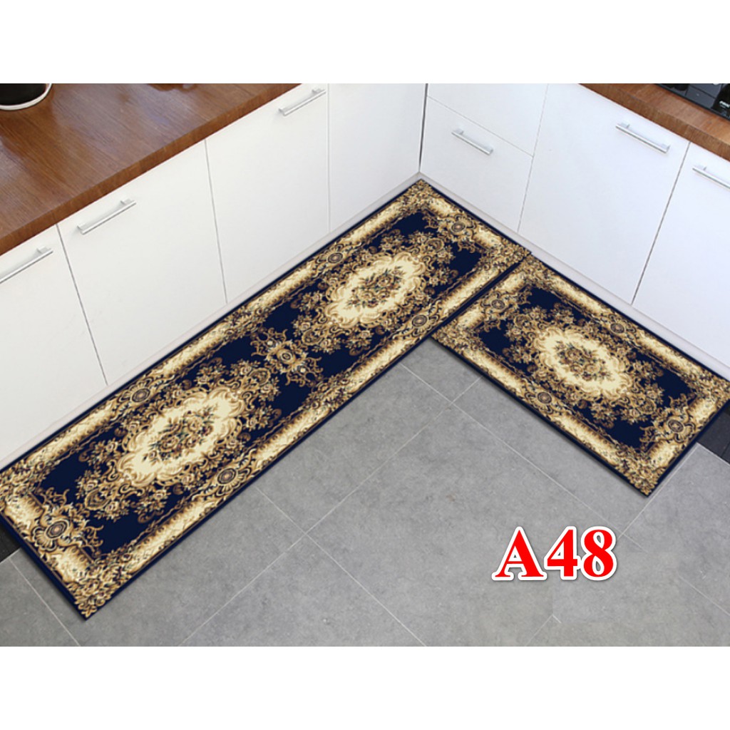 Bộ 2 tấm thảm bếp MẪU CHÂU ÂU HIỆN ĐẠI  (40x60cm và 40x120cm)