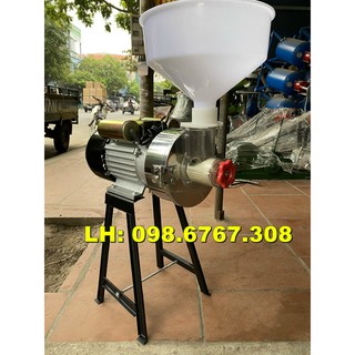 Máy nghiền bột gạo nước, đầu xay Inox sáng bóng, xay nghiền các loại hạt ngũ cốc đã ngâm ẩm gạo, đỗ