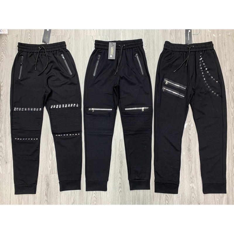 Quần nỉ jogger đinh tán sang chảnh