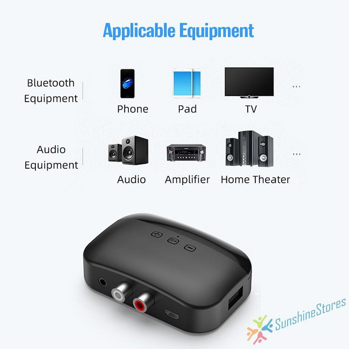 Thiết Bị Nhận Bluetooth BLS-B20 Có NFC Cổng 3.5mm, Aux Stereo 2RCA, USB, Khe Cắm Thẻ Nhớ