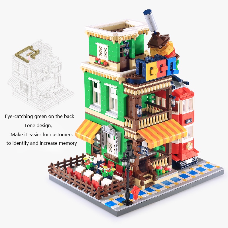 Bộ Đồ Chơi Xếp Hình Cửa Hàng Thị Trường 1922 Mảnh Cho Bé