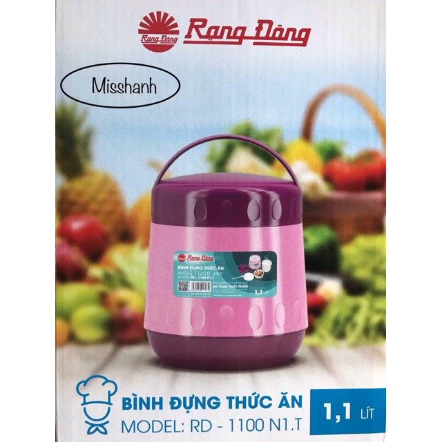 Bình đựng thức ăn 1100ml Rạng Đông