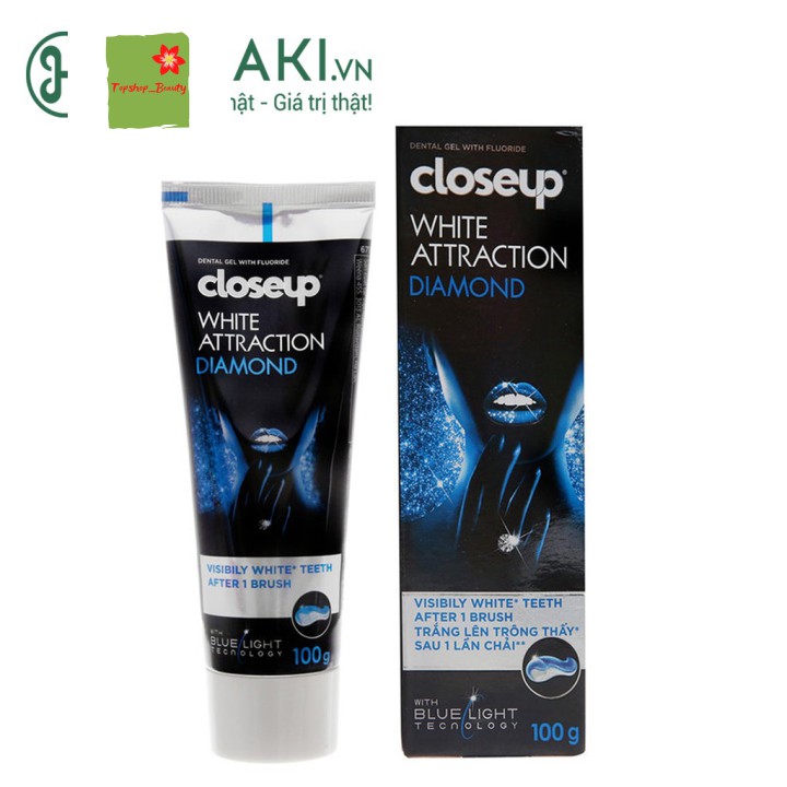 [Mã giảm giá sỉ mỹ phẩm chính hãng] Kem Đánh Răng Closeup Làm Sáng Răng Kim Cương Toothpaste 100g