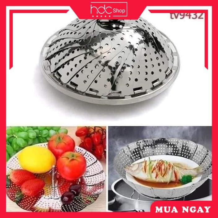 [ XẢ KHO GIÁ RẺ ] Vỉ hấp inox xòe, gấp gọn đa năng tiện dụng cho nhà bếp