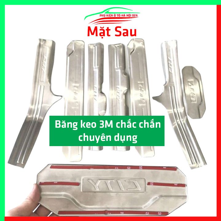 Bộ nẹp bước chân inox ô tô Honda City 2014-2020 chống trầy làm đẹp ô tô