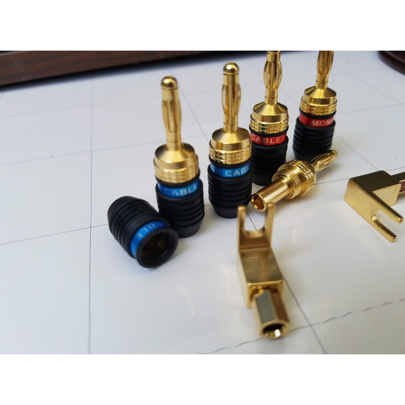 Bộ 02 Jack loa bắp chuối Monster chất lượng dành cho dân đam mê âm thanh - Rắc bắp chuối vặn ốc/ vặn ren
