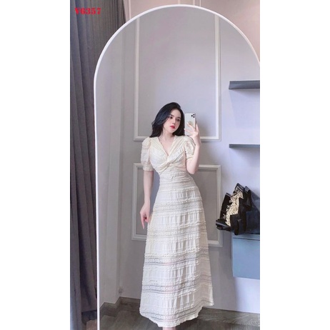 ĐẦM MAXI REN XOẮN NGỰC CAO CẤP 2 MÀU