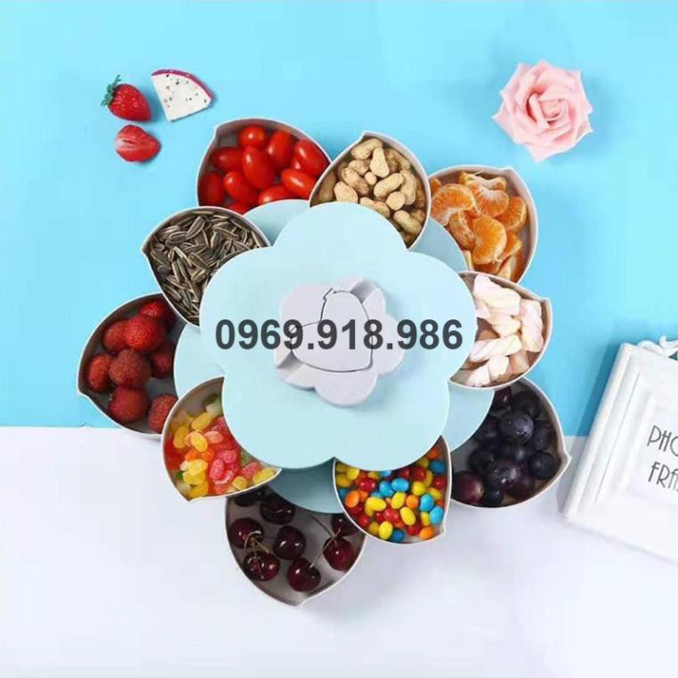 🎈 Hộp Đựng Bánh Kẹo Mứt Tết Xoay Tròn Nở Hoa 5 Cánh 2 Tầng Đẹp Cao Cấp Giá Gốc Sỉ Rẻ 💙 Tổng Kho Gia Dụng Sài Gòn 💙