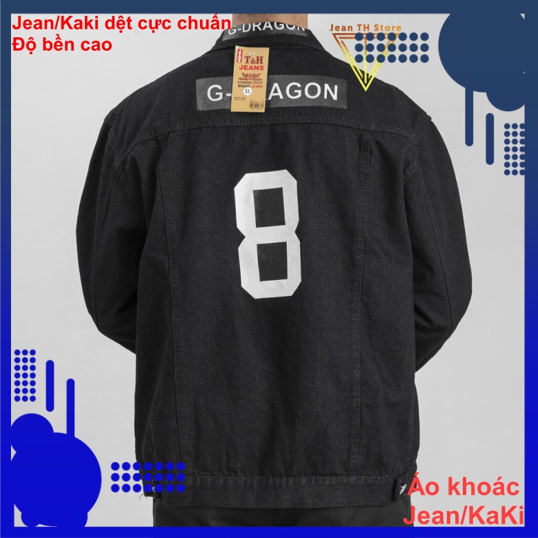 Áo khoác Jean Nam GDragon, áo khoác bò Nam thời trang phong cách trẻ trung năng động lazashop22