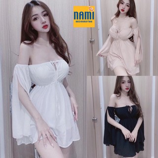 ĐẦM CÚP NGỰC XẺ TAY QUYẾN RŨ - QANU043