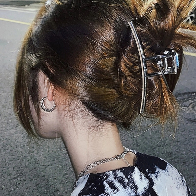 Kẹp Tóc Kim Loại Chống Trượt In Chữ Thời Trang