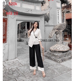 Sét Bộ Lụa Đi Lễ Chùa Lụa Gấm Vân Gỗ Hà Đông - Hàng Thiết Kế Cao Cấp