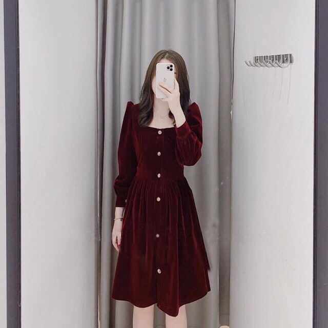 (TOANHUYEN12) Váy nhung cực xinh