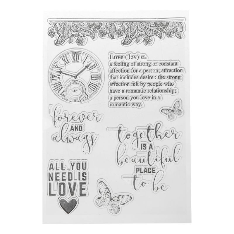 Con dấu trong suốt bằng silicon trang trí thiệp/ sổ tay thủ công đẹp mắt