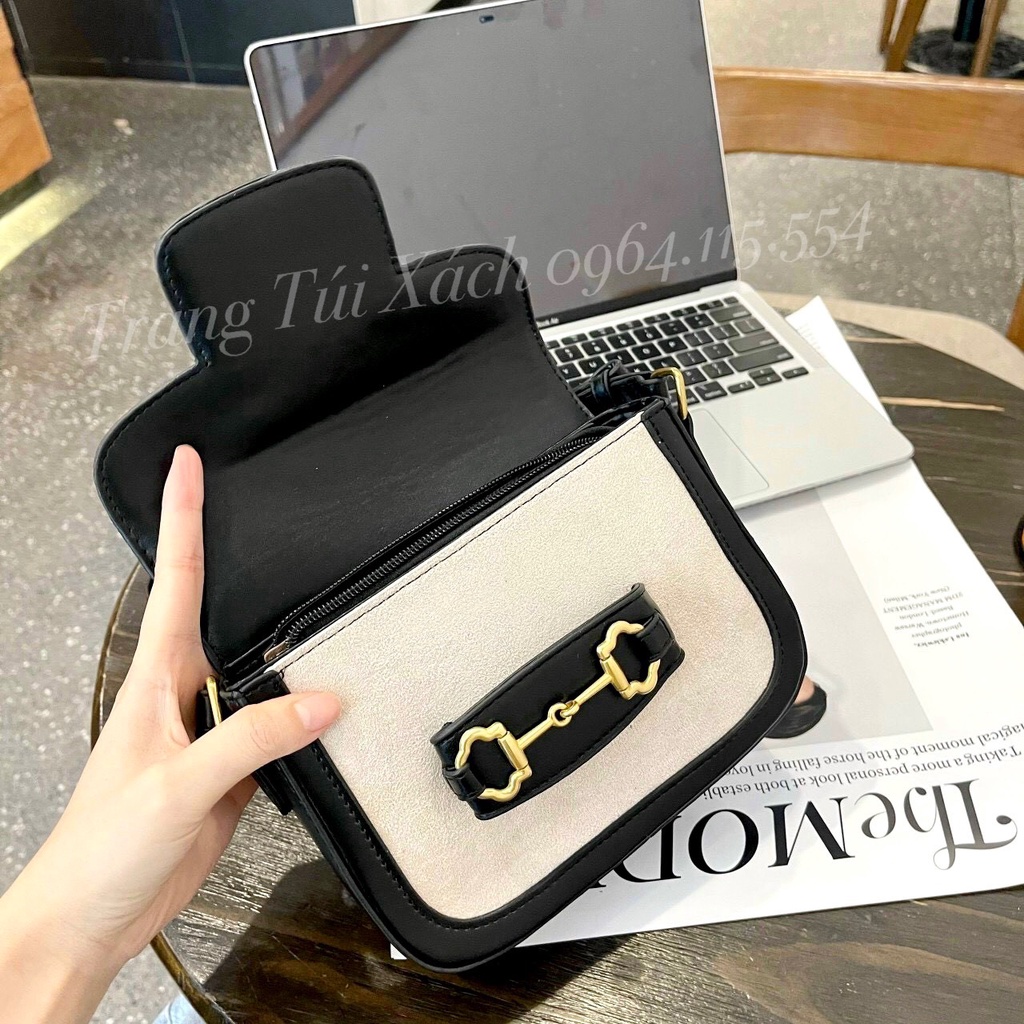 Túi Xách Nữ Đeo Chéo, Kẹp Nách Hà Hồ Nỉ Nhung Da Lộn Thời Trang Cao Cấp TTX07