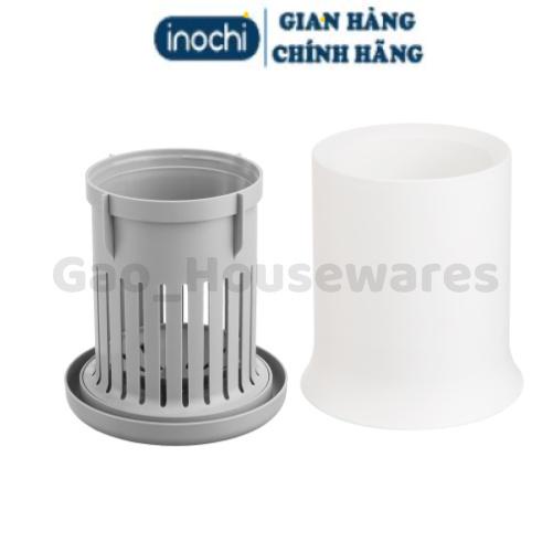 Chổi cọ toilet đầu SILICON Kirei Inochi, vệ sinh nhà tắm, cọ bồn cầu, cọ nhà vệ sinh, cọ toilet, có hộp đựng &amp; dán tường