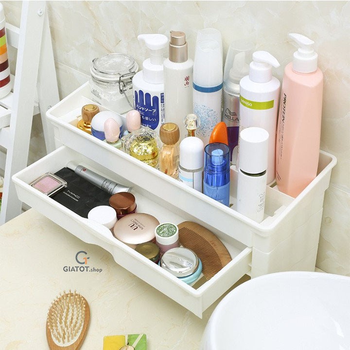 Kệ nhựa gia dụng cao cấp đa năng đựng gia vị, hóa mỹ phẩm và TB văn phòng